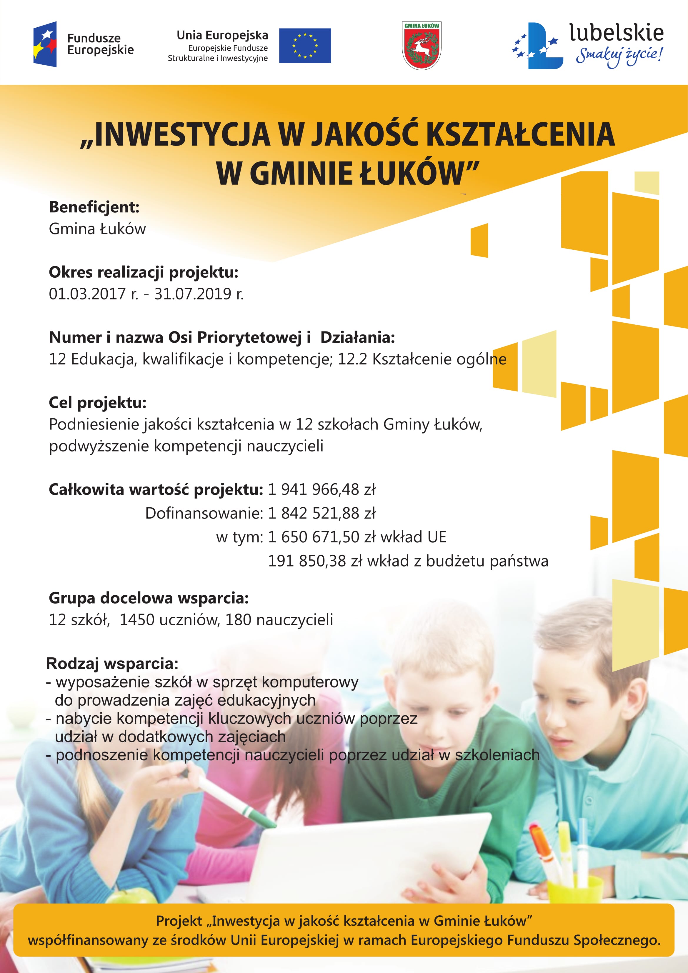 Inwestycja w jakość kształcenia w gminie Łuków